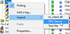 Import_OPC Server